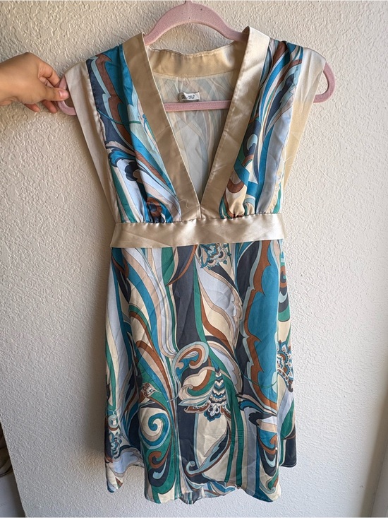 Miss Me Dresses & Skirts - Y2K Miss Me| Satin Multicolor Mini Dress | S